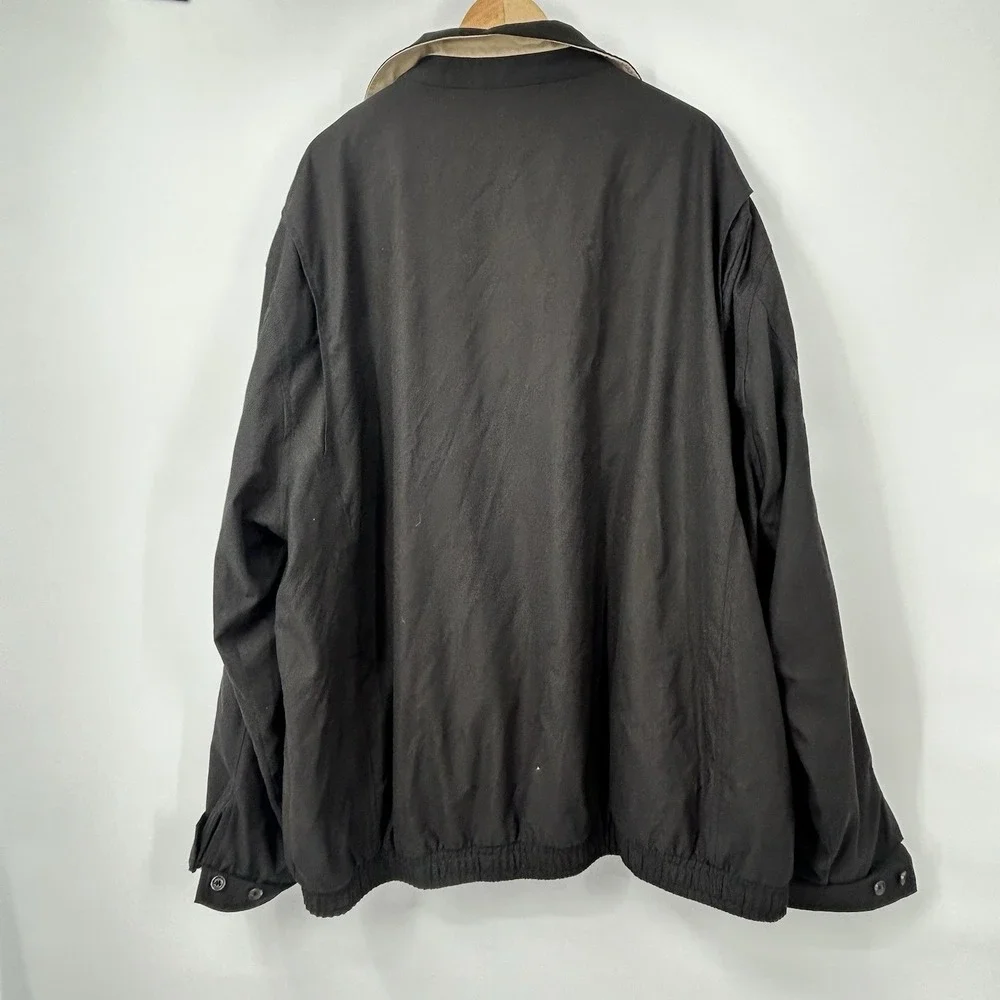 Polo Ralph Lauren Jacket Mens 3XLT Black Harrington Full Zip Tall Pony Logo